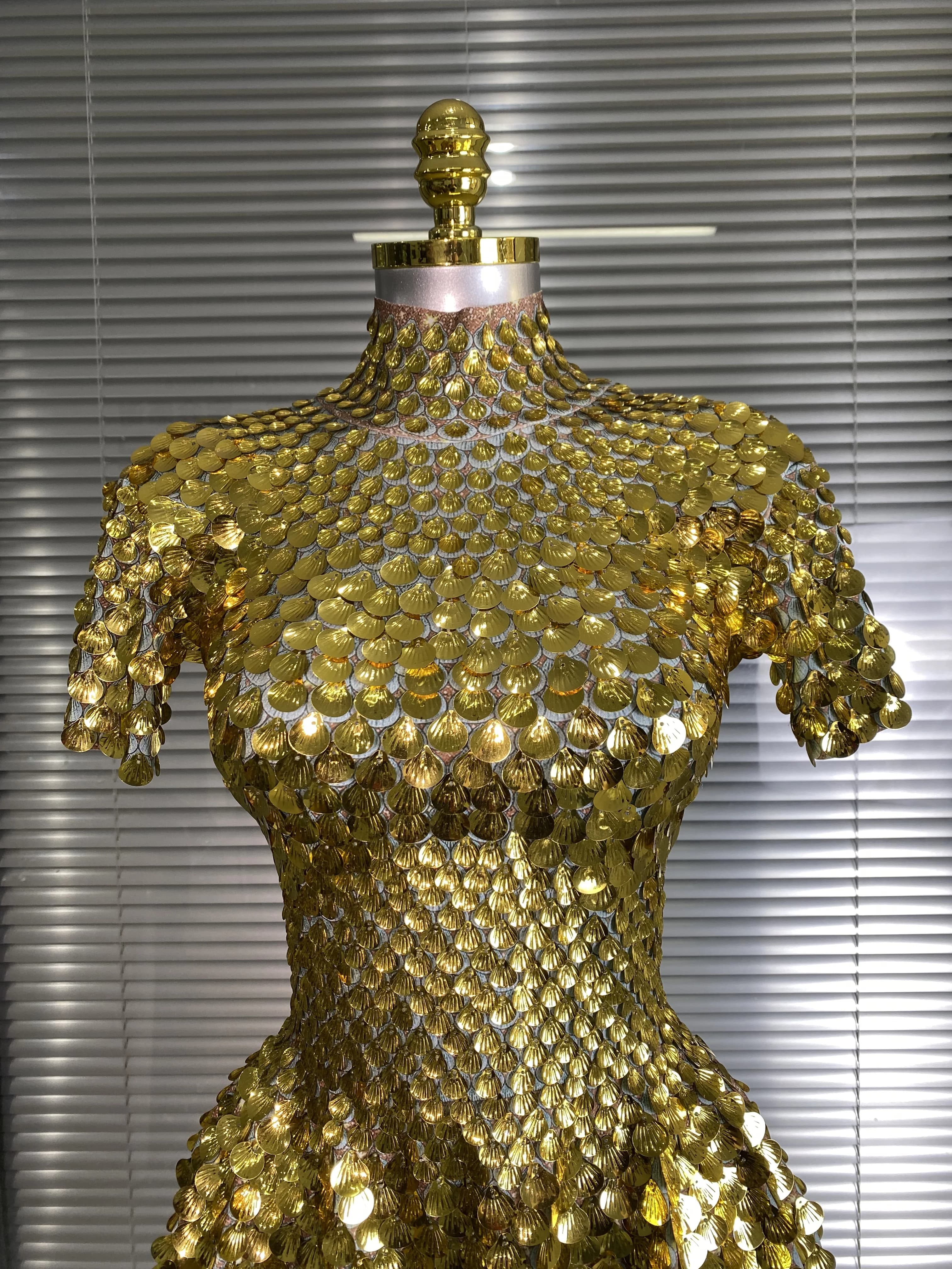 Mini robe Sexy à manches courtes pour femmes, extensible, or, argent, paillettes scintillantes, Cost