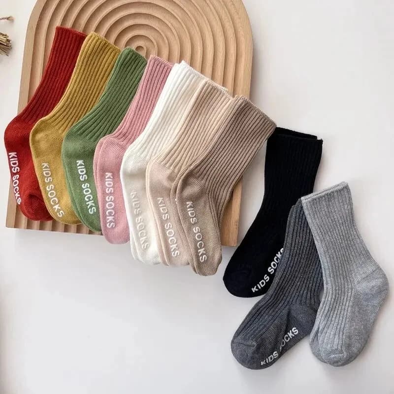 Chaussettes en coton à rayures pour bébés garçons et filles, 3 paires/lot, chaussettes souples pour 