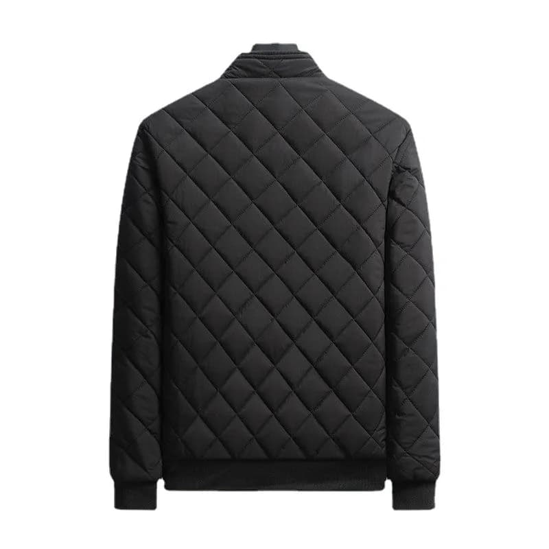 Veste bombardier pour hommes, motif diamant, doublure polaire, décontractée, vêtements à la mode, to