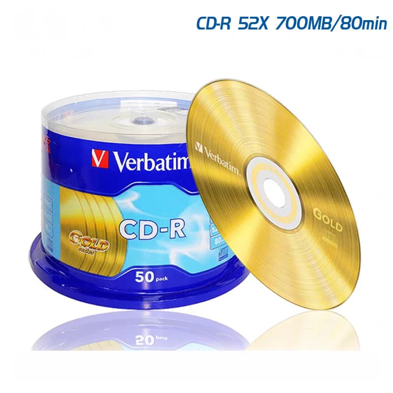 Verbatim CD-R disque série or disque CD argent vierge disques CDR 80min 700 mo 52X 50 paquets