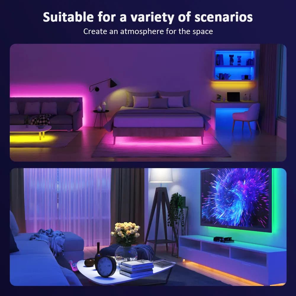 Bande lumineuse LED RVB, 1m-30m, 16 millions de couleurs, 3535 V, 5V, éclairage de bande, division i