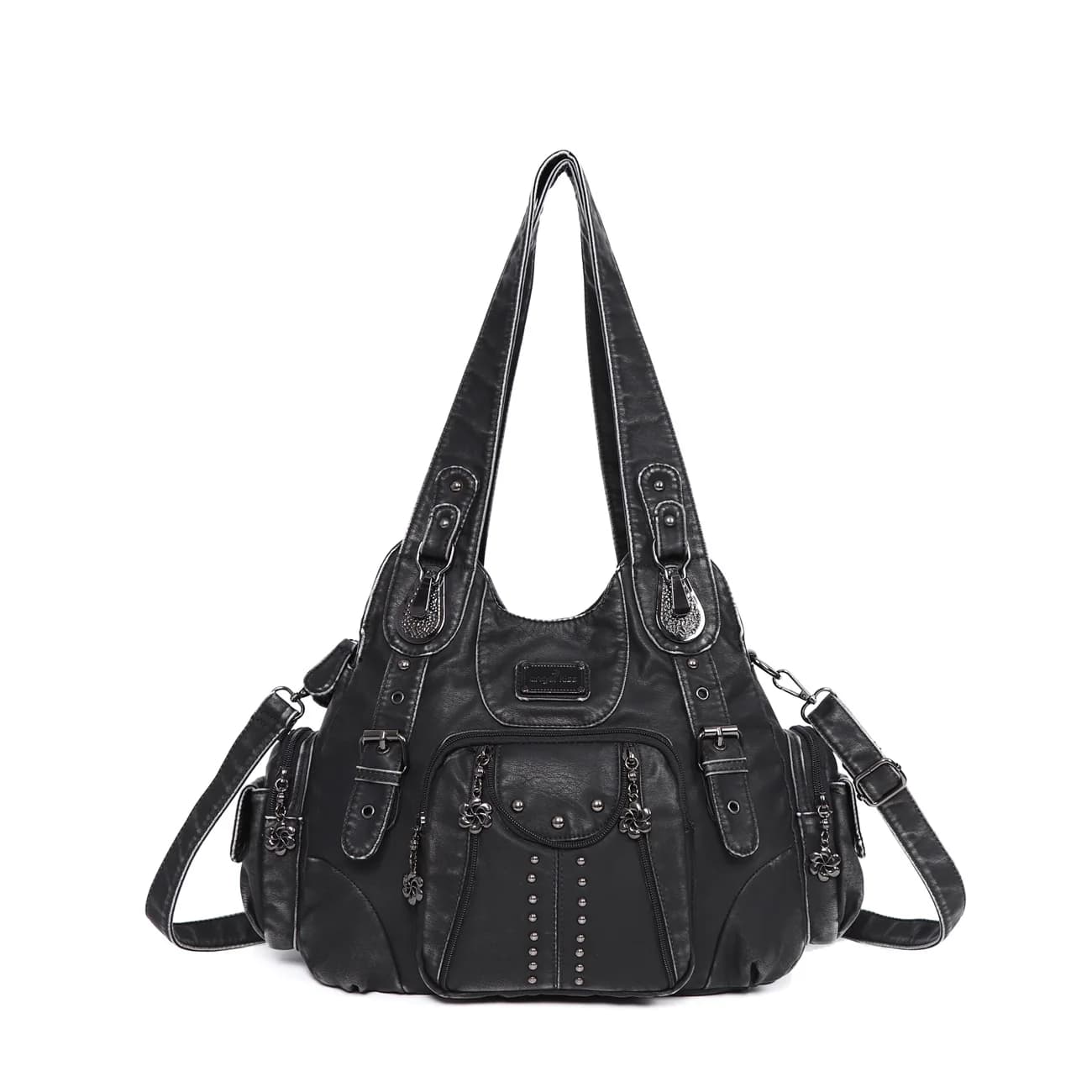 Sacs à main vintage pour femmes, sacs à bandoulière en cuir PU tendance, sacs à main de grande capac