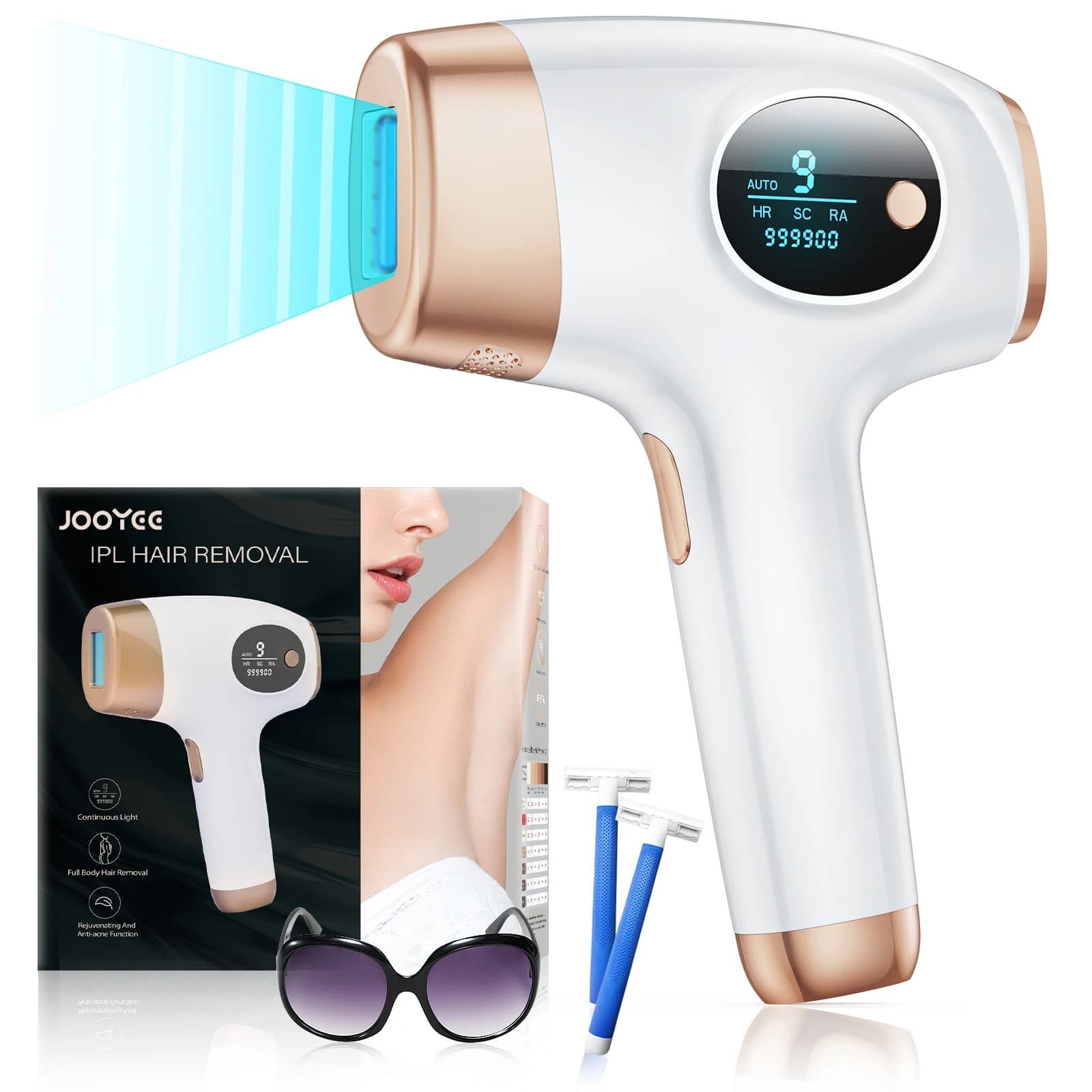 Appareil d'épilation au laser indolore pour hommes et femmes, épilateur à lumière pulsée IPL, épilat