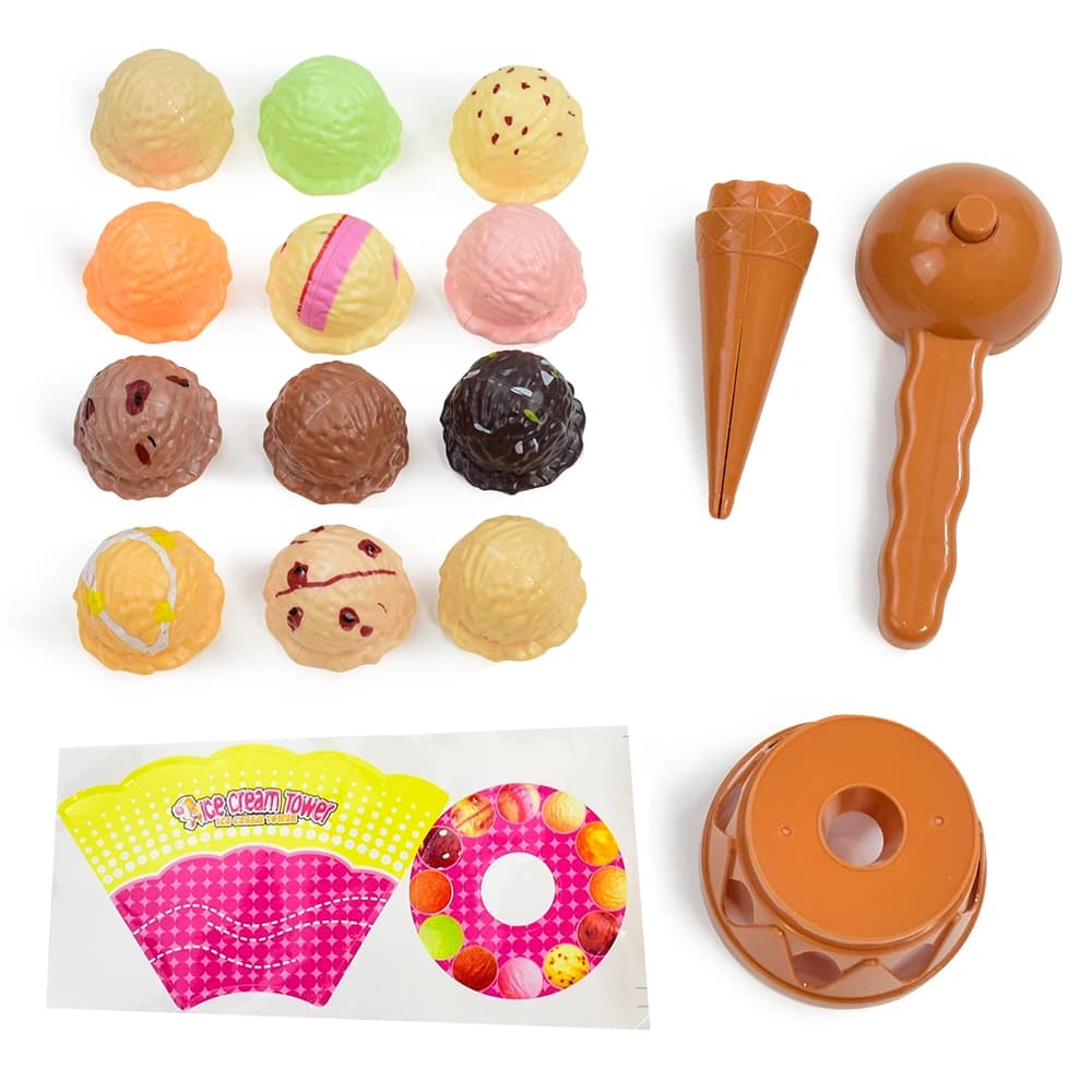 Jouet de cuisine de Simulation de nourriture pour enfants, jeu de glace empilable, jouets éducatifs 