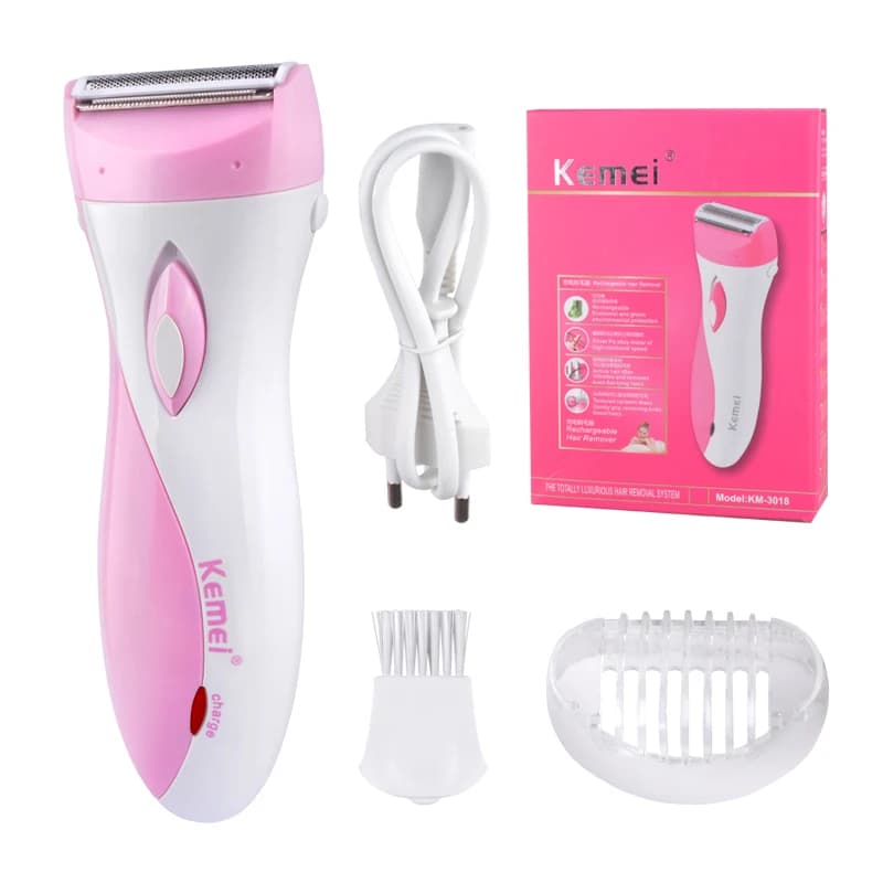 Kemei Rechargeable dame rasoir électrique épilateur rasage laine grattage pour tout le corps utilisa