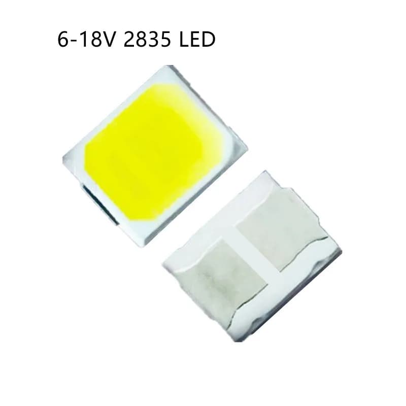 200 pièces LED perles 2835 SMD 1W 0.5W 0.2W 0.3W 18v 9v 6v 3v puce lumineuse blanc froid Diodes chau