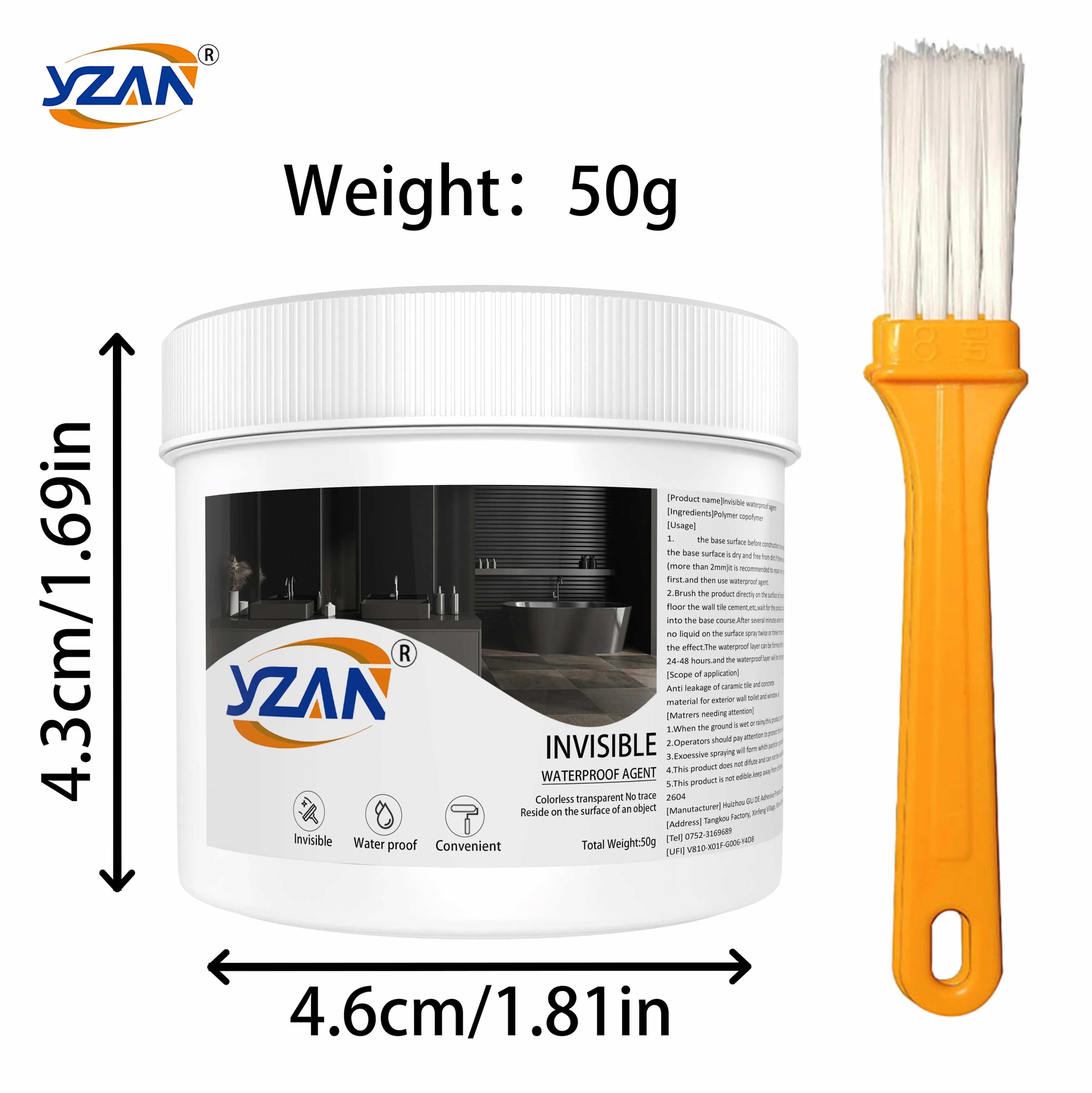 450 g de colle imperméable en polyuréthane, pâte invisible avec pinceau, colle nano adhésive pour ré