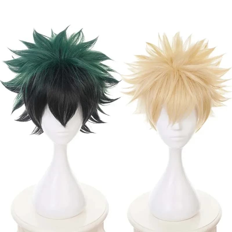 Perruque synthétique My Hero Academia Midoriya Izuku Bakugou Katsuki Bakugo, perruque courte pour Co