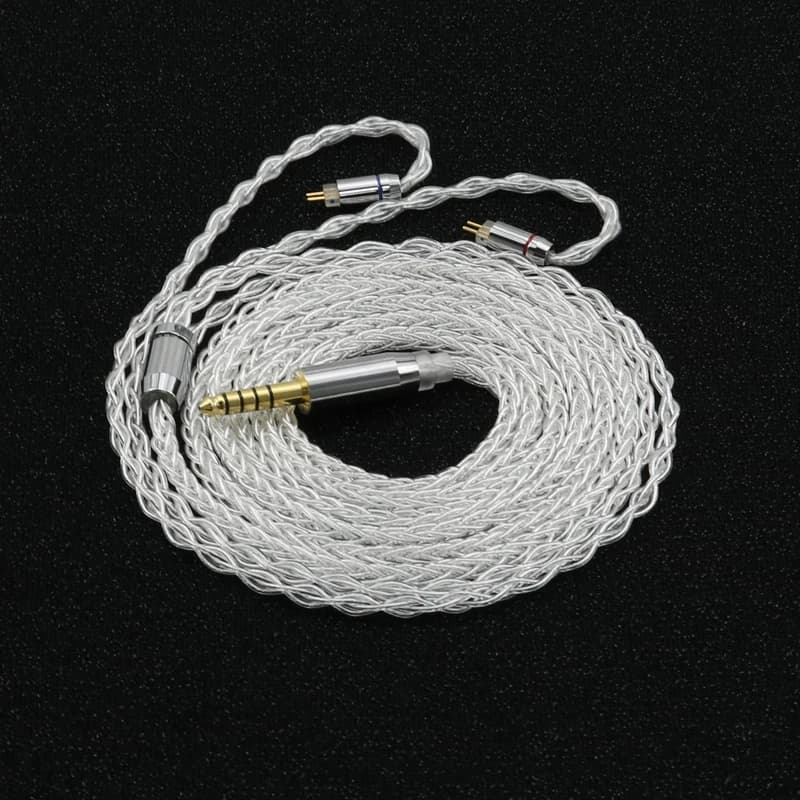 XINHS-Câble de mise à niveau pour écouteurs en argent pur G18, fil sinc, prise avec MMCX, 2 broches,