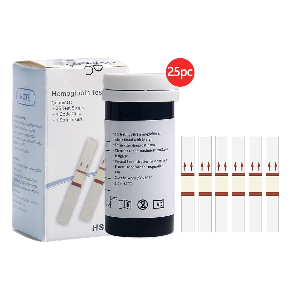 Analyseur d'hémoglobine professionnel, lecteur d'hémoglobine avec bandelettes de test, analyseur pré