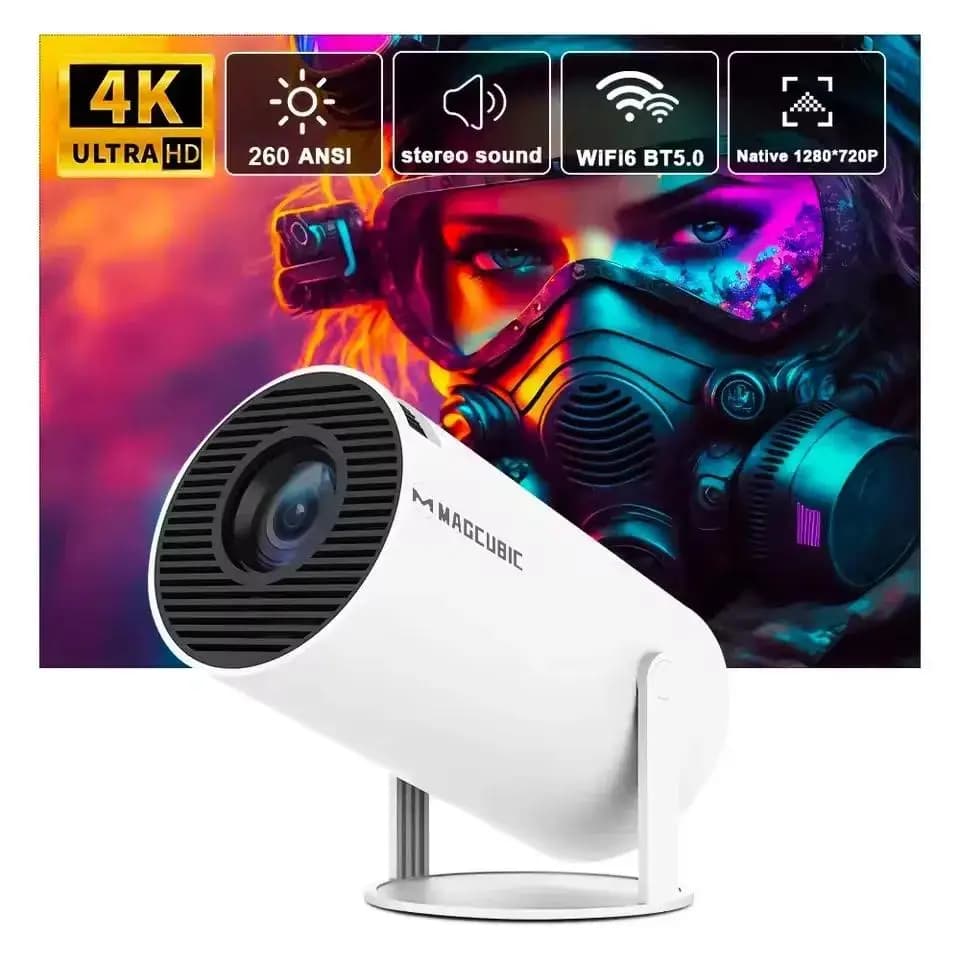 Projecteur magnétique 8K HD Android14 HY300 Pro Wifi6 290ANSI Allwinner H726 BT5.4 1080P 1280*720P c
