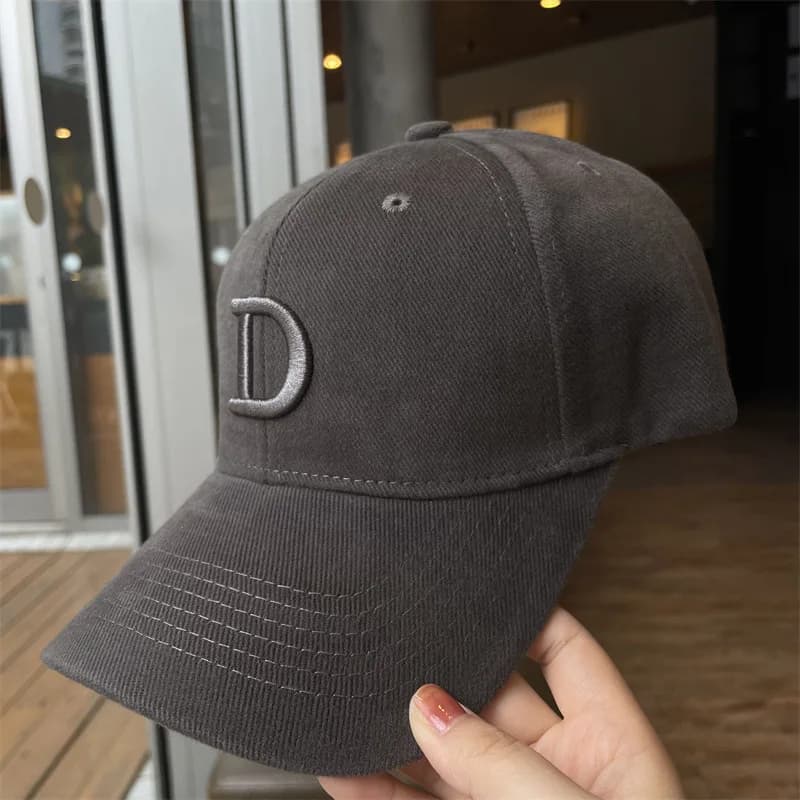 Casquette de baseball à large bord pour hommes et femmes, rouge, broderie, visière en D, casquettes 