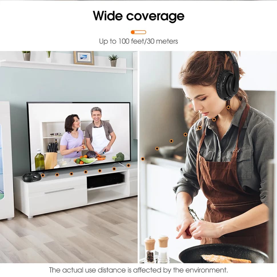 RETEKESS TA006 casque sans fil TV regarder des écouteurs sans fil rechargeables avec Support émetteu