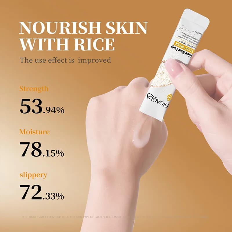 50/100 pièces BIOAQUA riz pâte brute masques de sommeil hydratant masque facial soin de la peau coll