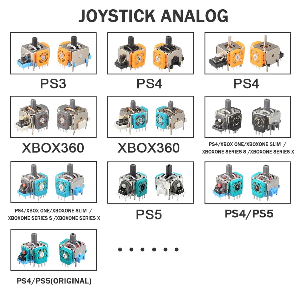10 ensembles pour PlayStation 5 PS5 contrôleur 3D analogique Joystick capteur Module potentiomètre m