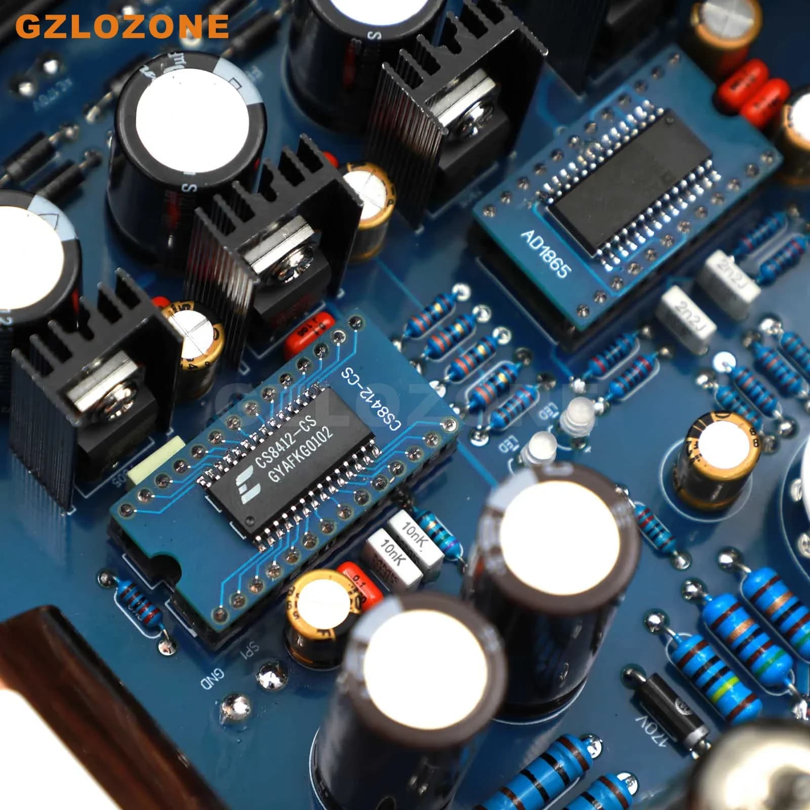 R2R NOS AD1865 + CS8412 Décodeur audio architecture 6N11 + 6Z4 Tube DAC ARGENT/NOIR (en option)
