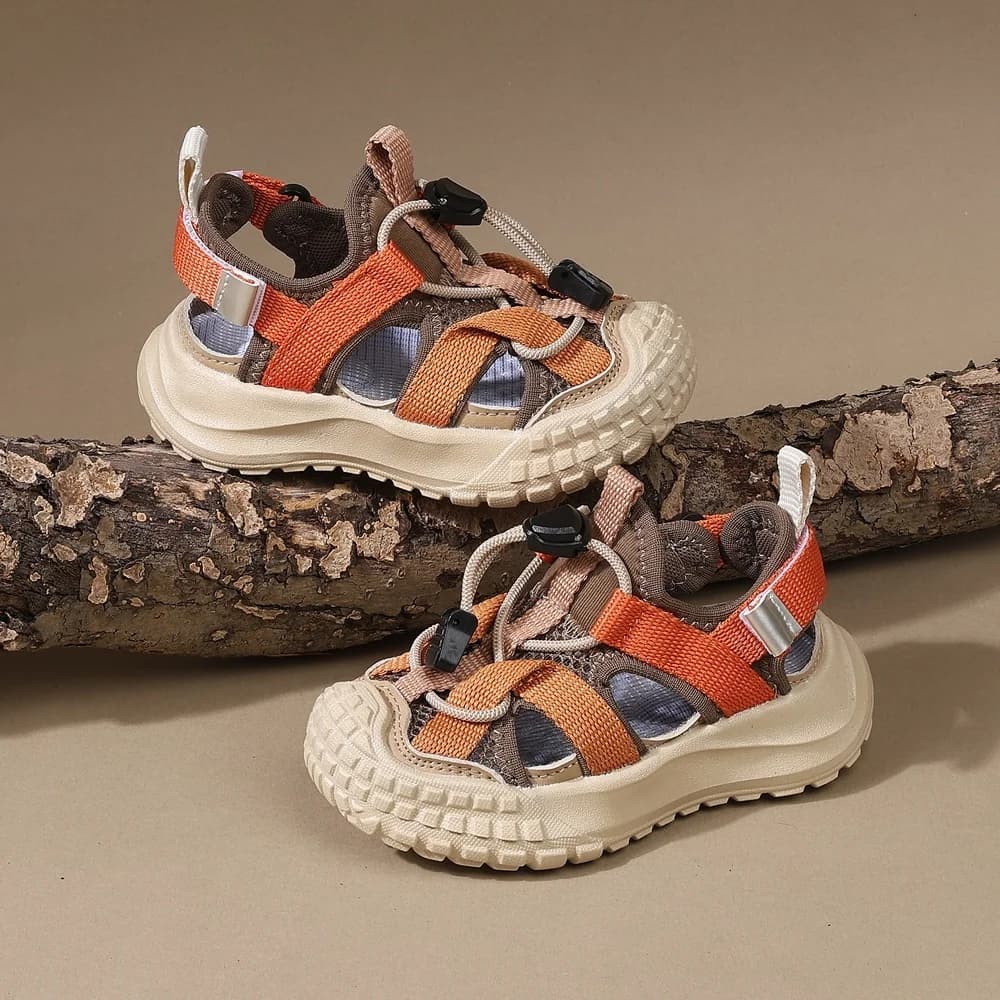 Nouvelles sandales d'été 2025 pour garçons, chaussures de sport respirantes en maille pour enfants, 