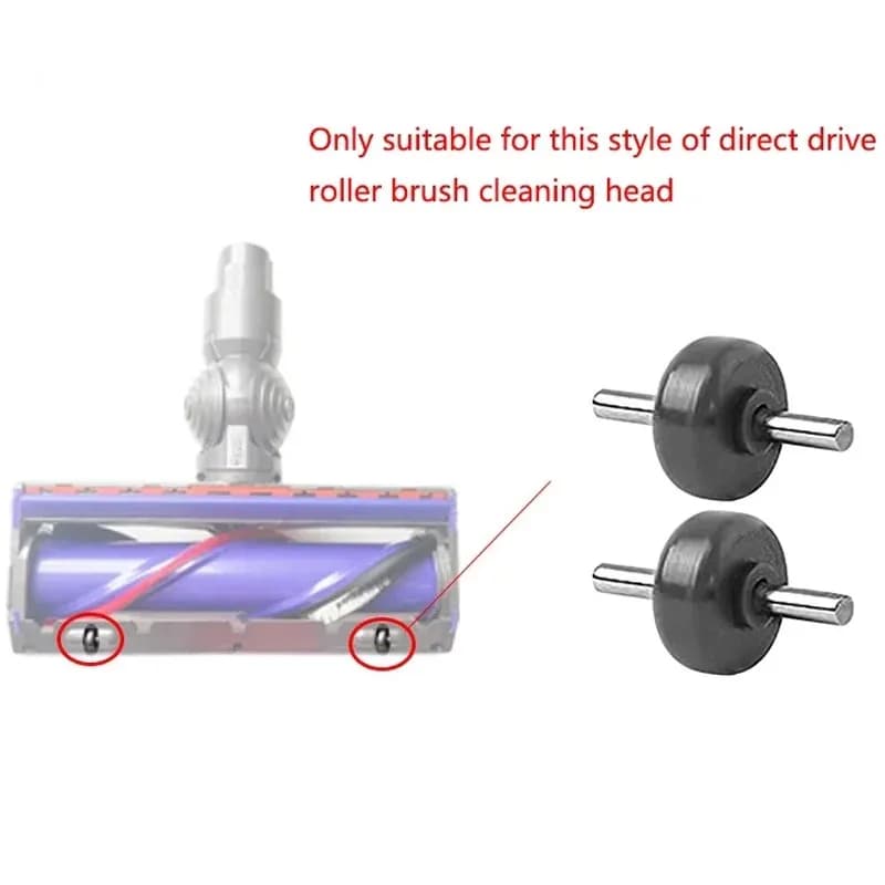 Rouleaux et roues d'essieux élargis uniquement pour tête d'entraînement Direct Dyson V6 V7 V8 V10 V1