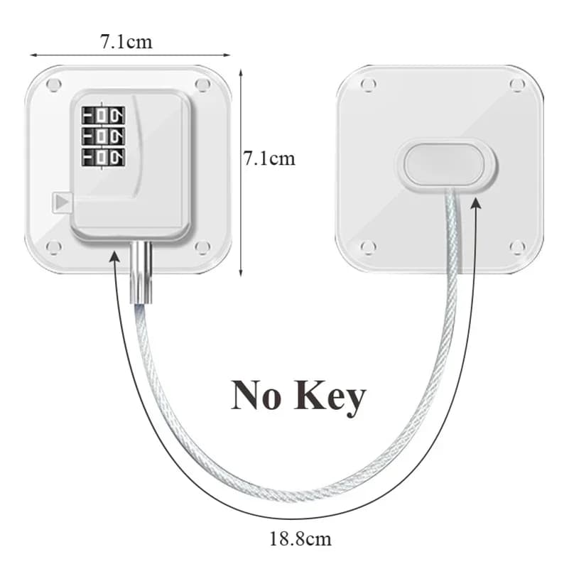 Serrure de sécurité pour enfants, 1 pièce, serrure de porte d'armoire de réfrigérateur, Protection d