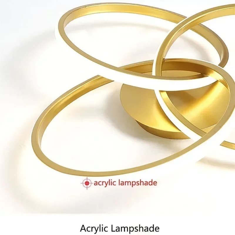 Plafonnier LED Moderne en Acrylique à Intensité Réglable, Luminaire d'NikDisponible en Noir, Blanc e