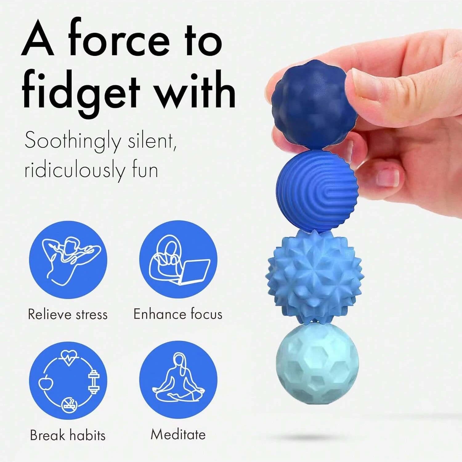 Boules magnétiques Fidget Toy EDC Anti-Stress, jouet Antistress, anxiété, aimant sensoriel, Fidgetin