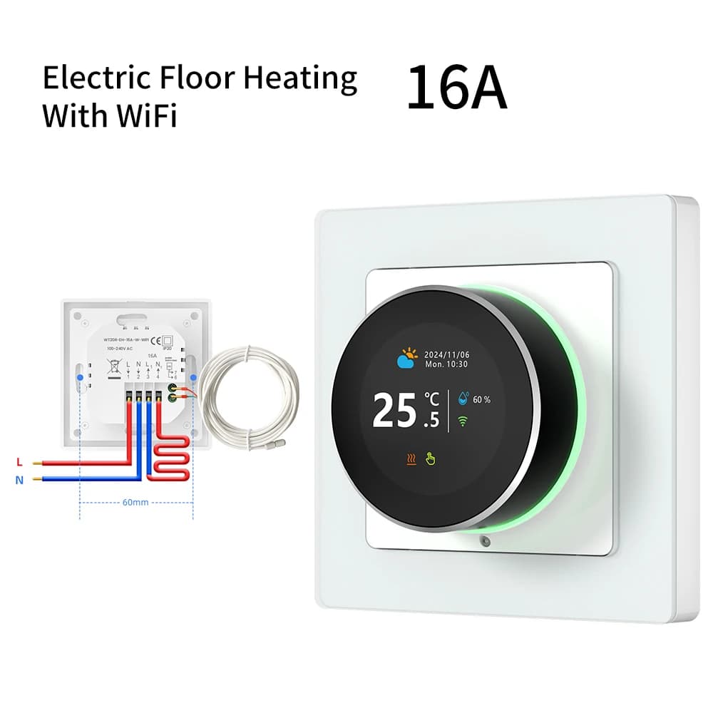 AVATTO Thermostat intelligent WiFi, régulateur de température pour chauffage au sol électrique, chau