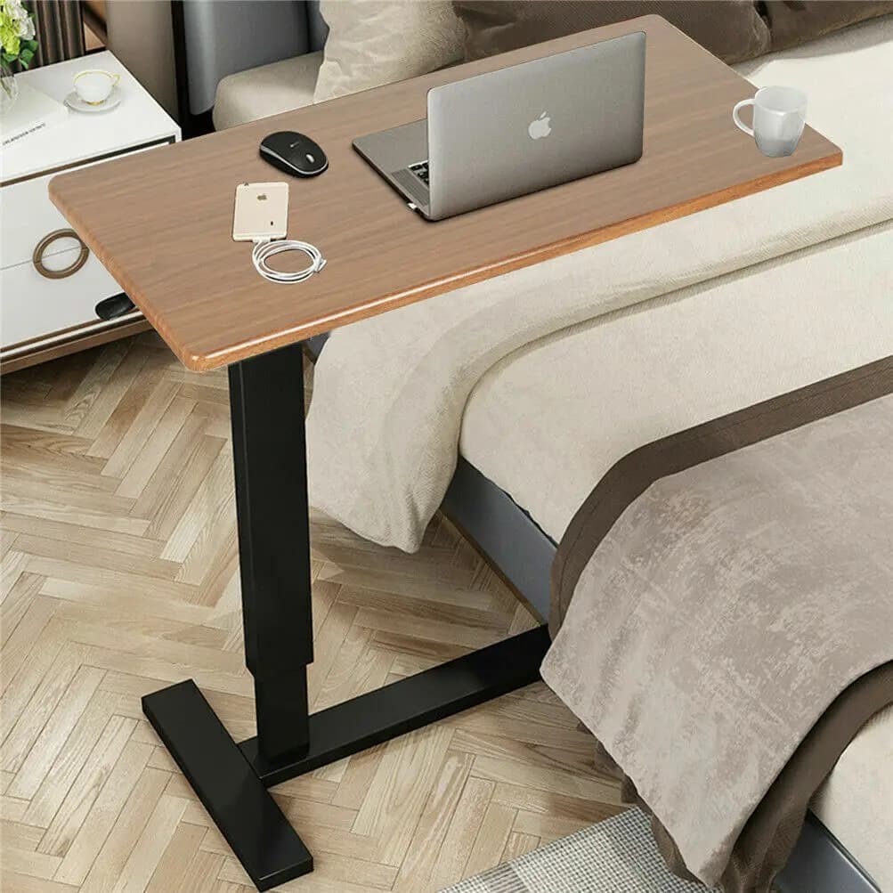 Chariot roulant réglable, Table de chevet, bureau pour ordinateur portable, lit médical pour la mais
