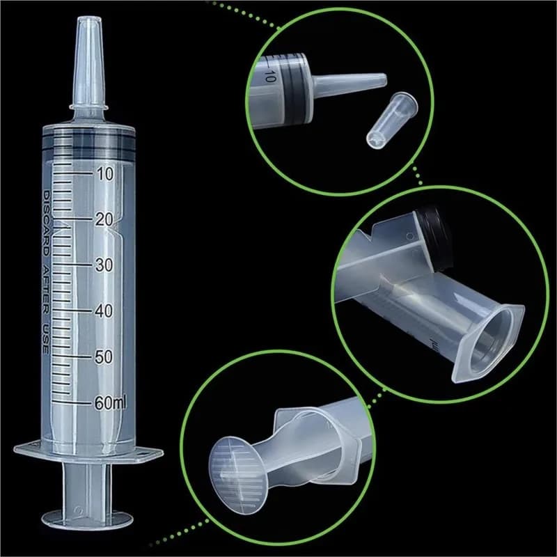 Seringue à nutriments en plastique sans aiguille, outil de mesure pour pompe, encre de tirage, appli