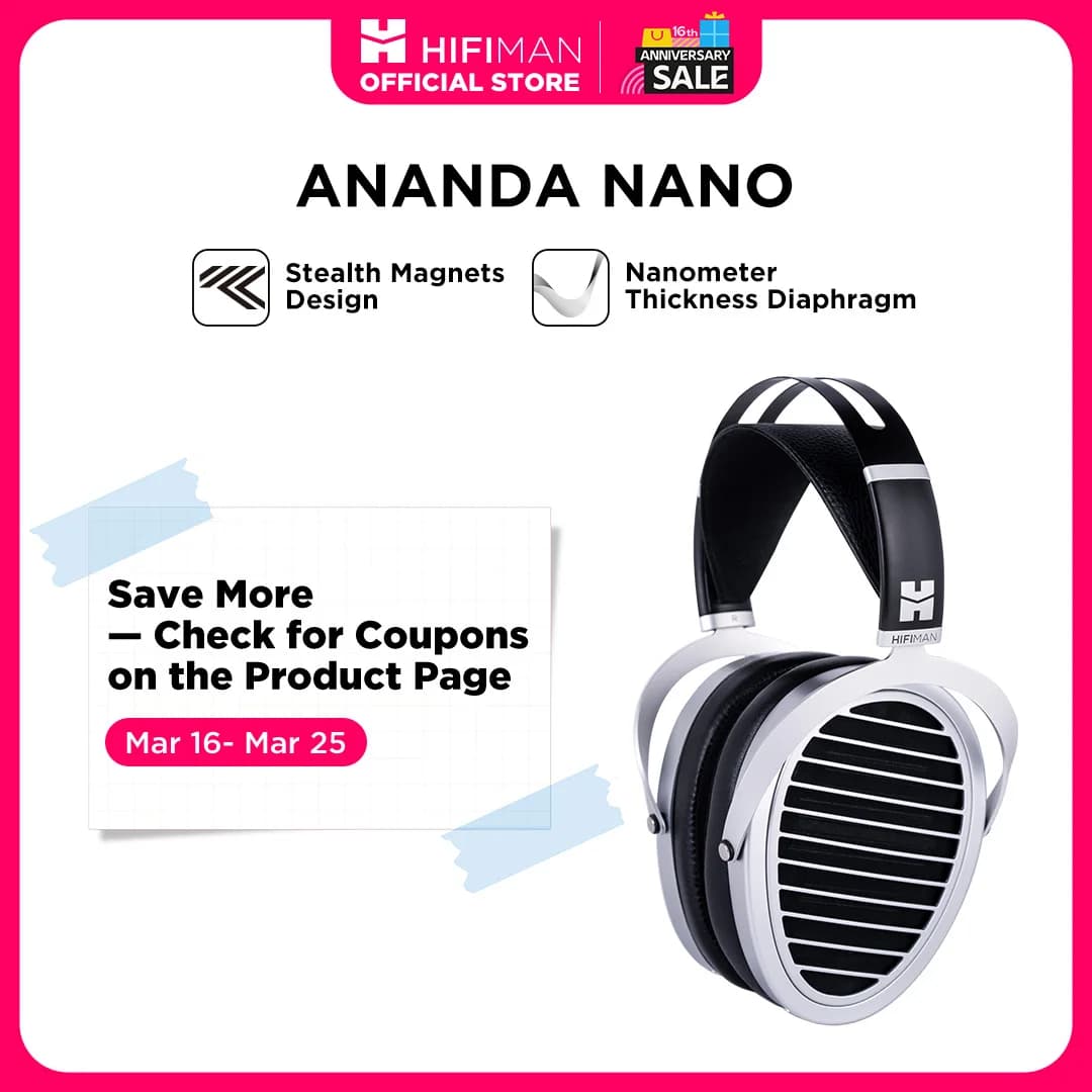 HIFIMAN ANANDA NANO Casque Communautés aire Magnétique Hi-Fi avec DiaphLeurs me Épais Nanométrique