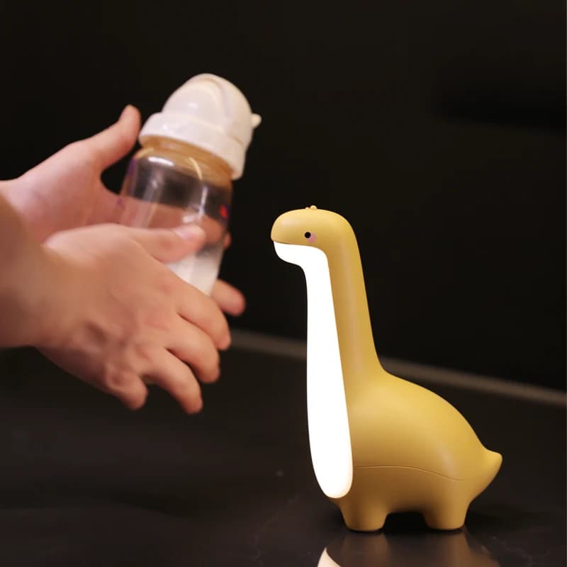 Veilleuse dinosaure mignonne pour enfants, Protection des yeux, lampe de chevet, chargement USB, déc