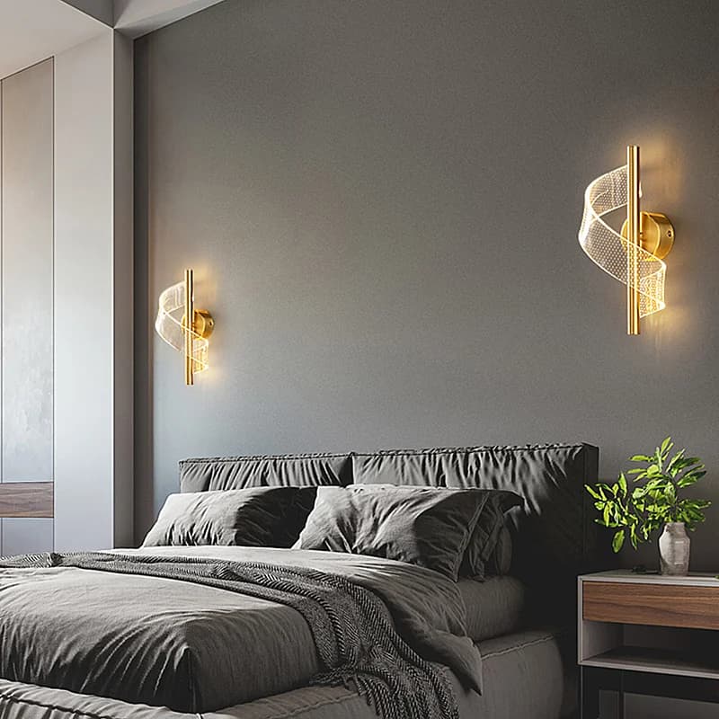 Applique murale LED au design nordique moderne, luminaire décoratif d'intérieur, idéal pour une cham