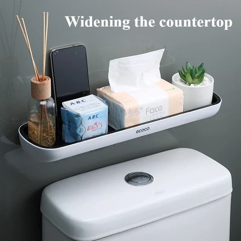 Étagères de salle de bain ECOCO, organisateur de rangement mural, étagère à serviettes, support à sh
