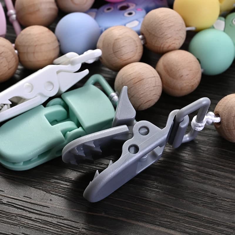 Attache-sucette en plastique pour bébé, Clip de sucette, Animal de dessin animé, chaîne de support f