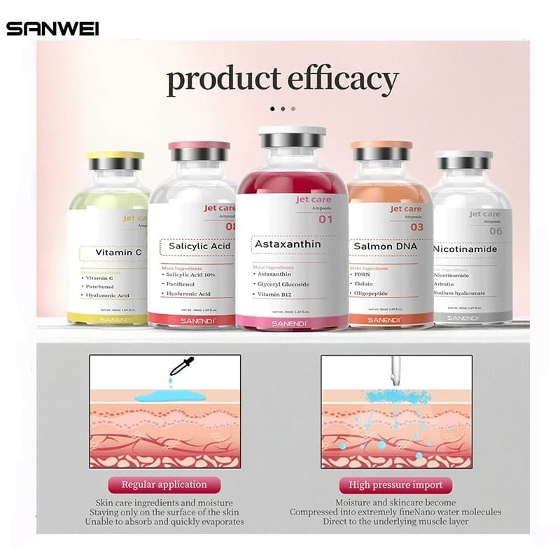 Ampoule de soin pour le visage, Essence PDRN, saumon, oxygène, tige cellulaire, blanchissant, Anti-â