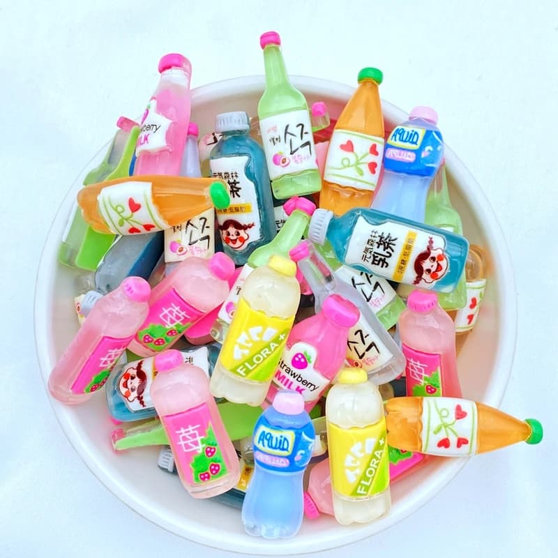 10 pièces nouveau Kawaii mignon fruits boisson dos plat résine Cabochons Scrapbooking bijoux à brico