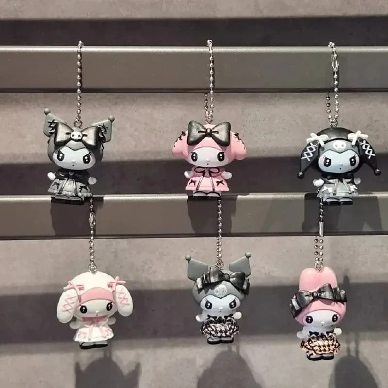 Sanrio Kuromi ma mélodie boîte aveugle Anime Figure Collection filles sac à dos porte-clés jouet Sur