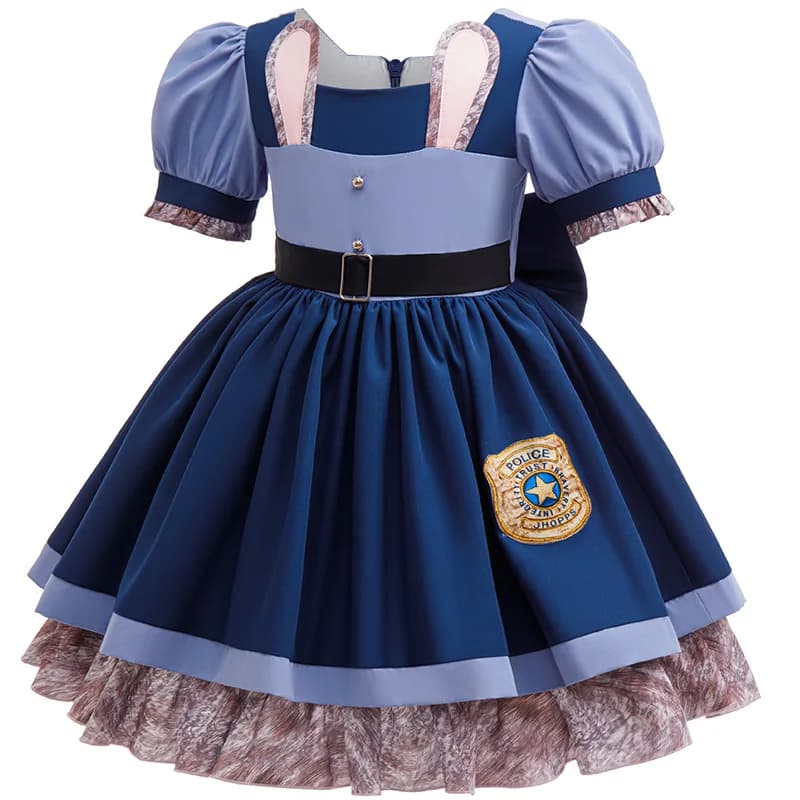 Costume de lapin mignon et courageux de la film Zootopia 2 de Disney pour bébé fille, jeu de rôle Ju