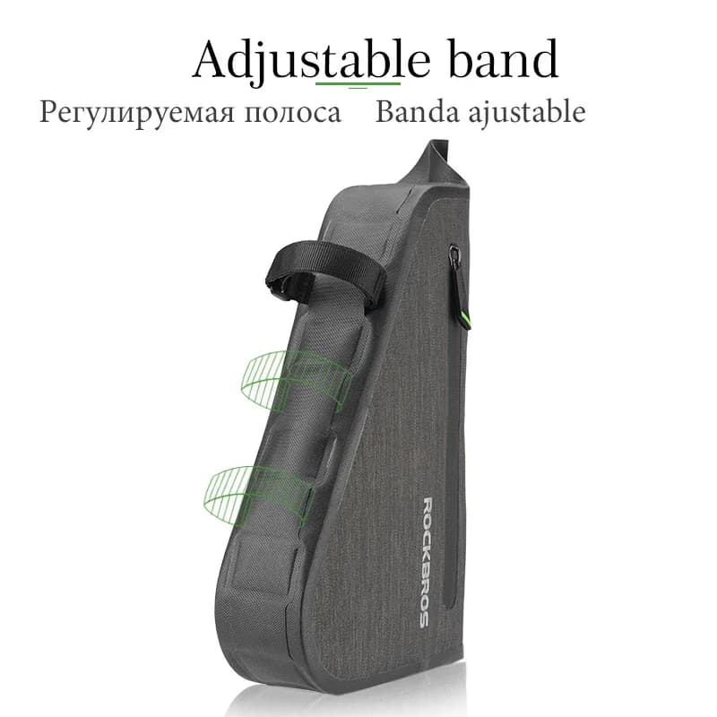 ROCKBROS-sac triangulaire de vélo portable, grande capacité, étanche à la pluie, sacoche de cyclisme