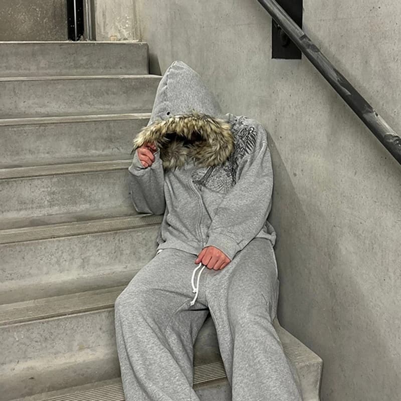 Sweat à capuche à manches longues, chapeau moelleux, couleur unie, décontracté, manteau rétro, tenda