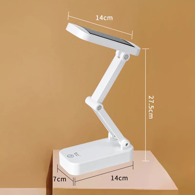 Lampes de bureau pliables à énergie solaire, chargeur USB également, Protection des yeux, lampes de 