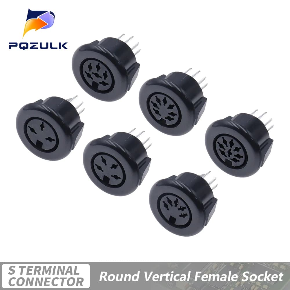 DIN 3pin4pin 5pin 6pin 7pin 8Pin mâle femelle prise jack connecteur à souder avec poignée en plastiq