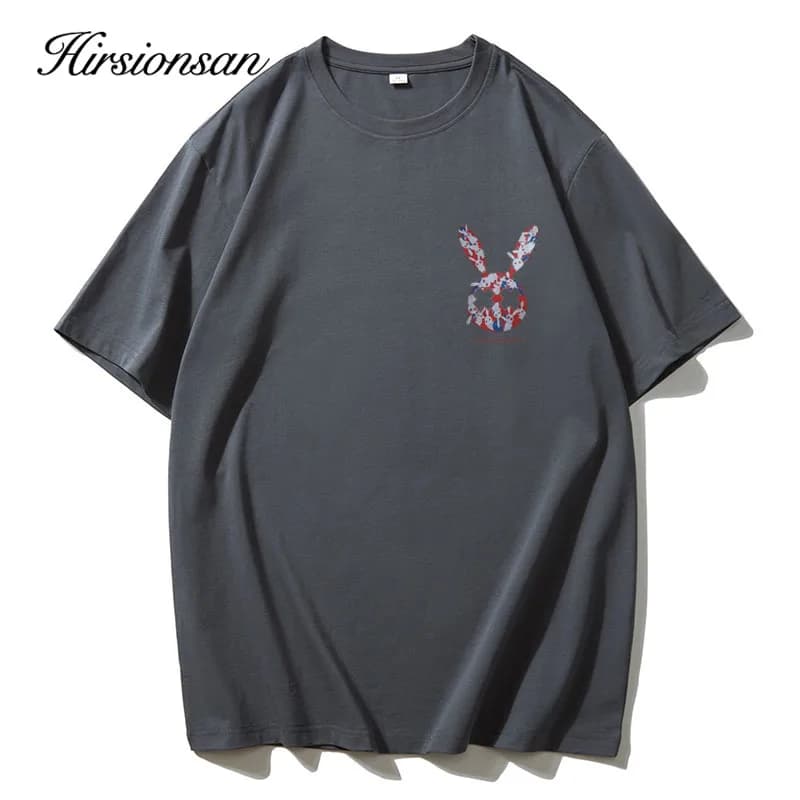 Hirsionsan-T-shirt imprimé Kawaii pour femme, 100% coton, col rond, vintage, basique, décontracté, c