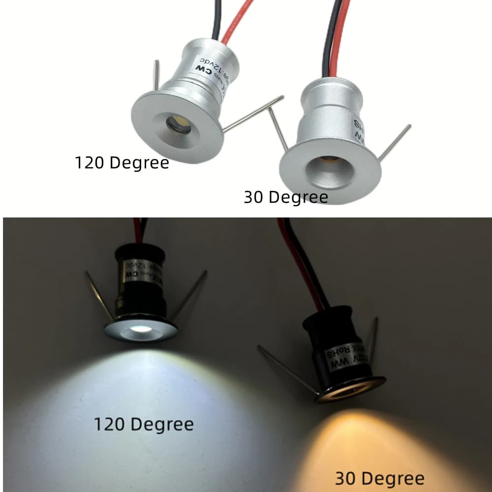 Mini Downlights Led 12V avec télécommande 1W projecteur Led Dimmable escaliers armoire lumières 220V