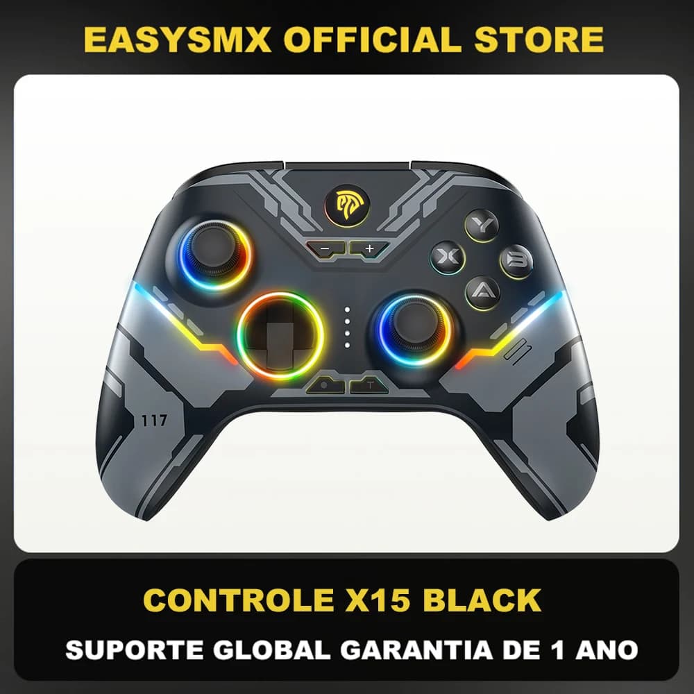 Manette de jeu sans fil EasySMX X15, contrôleur Bluetooth pour PC Windows, Nintendo Switch, Android/