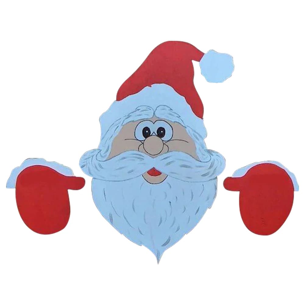 Ornement de signe d'art de clôture extérieure de Noël, Peeking polyvalent, décorations mignonnes de 