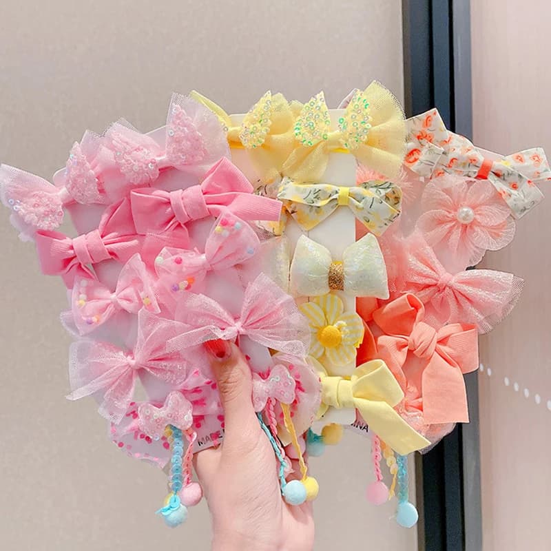 [Ensemble de 10 pièces] épingle à cheveux à nœud pour enfants, nouvelle princesse mignonne pour fill
