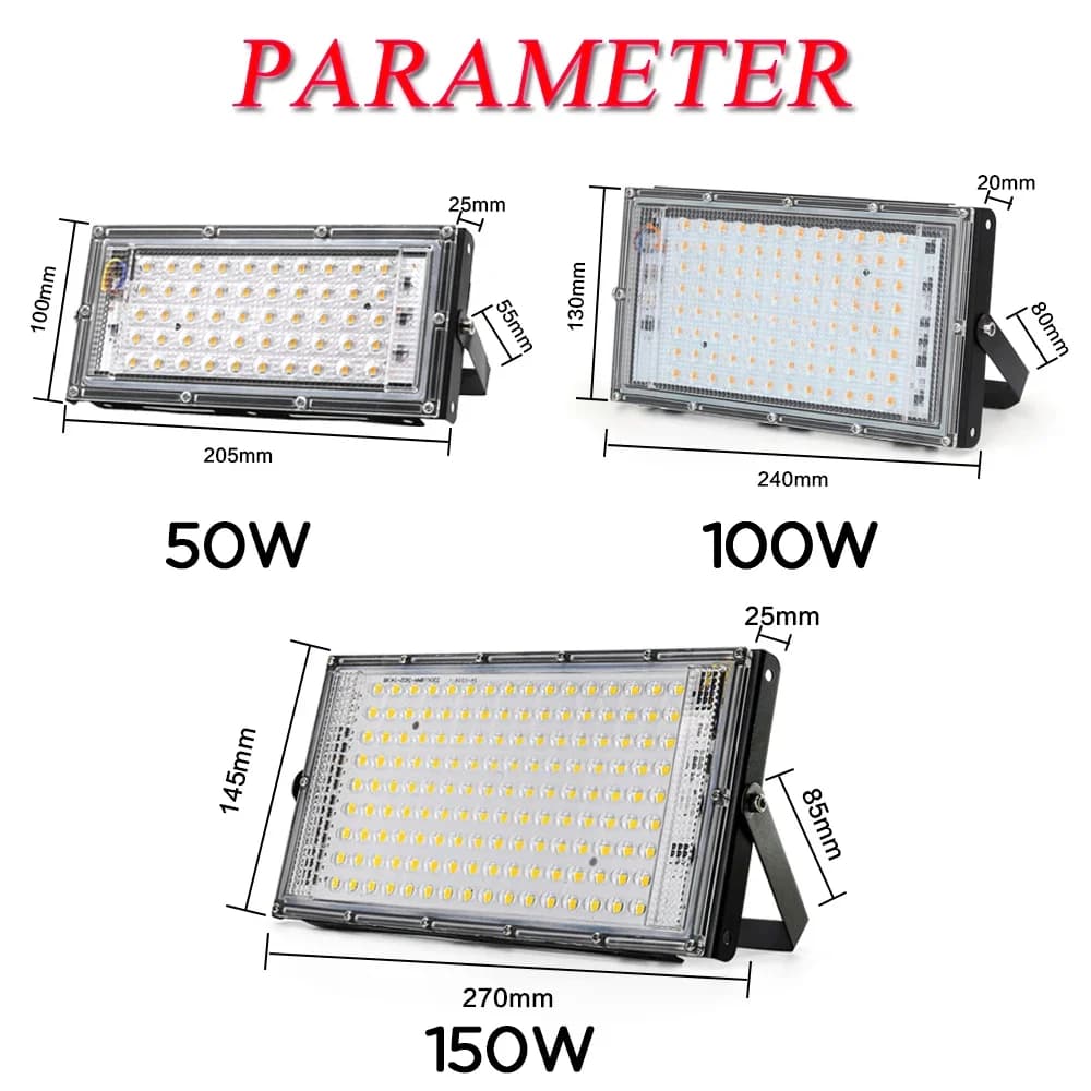 50W 100W 150W LED projecteur IP65 étanche AC 220V projecteur extérieur projecteur LED réflecteur lam