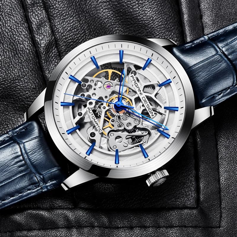 PAGANI DESIGN 2026 Nouvelle Montre Mécanique Squelette pour Homme, Montre Automatique de Luxe Haut d