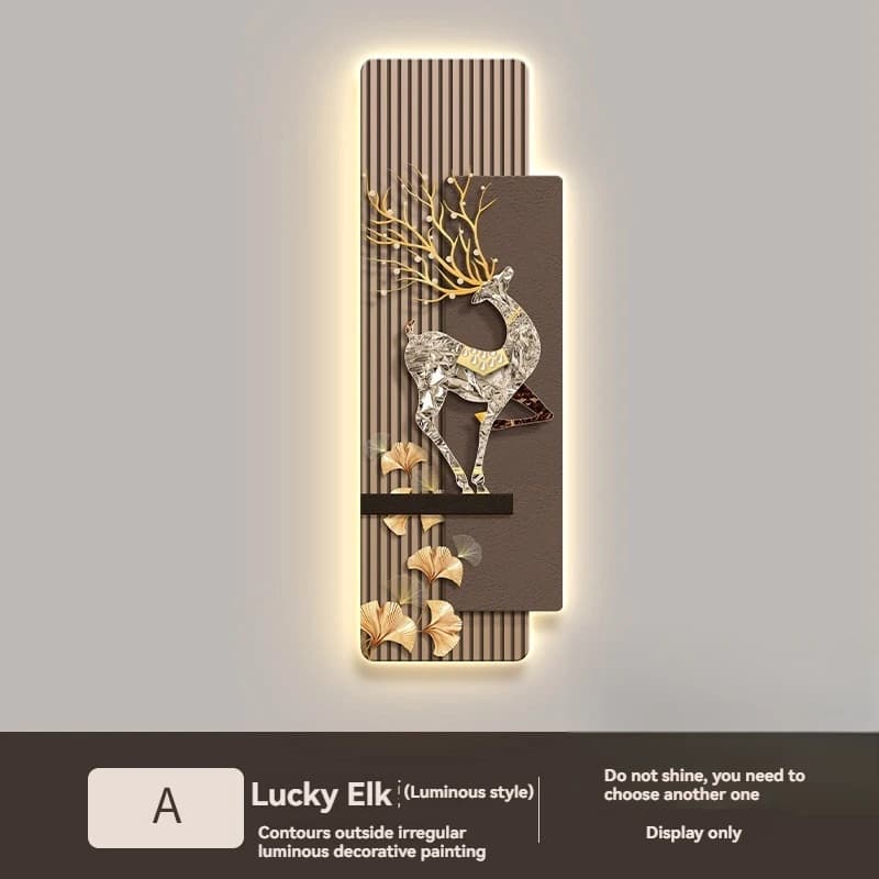 Entrée de luxe légère, lumières Led, peintures décoratives, décoration de maison, attirant la riches