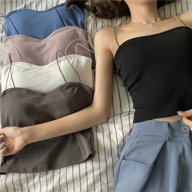 Bustier en fibre de coton émaillé pour femme, soutien-gorge doux, élastique, lavable, résistant à l'